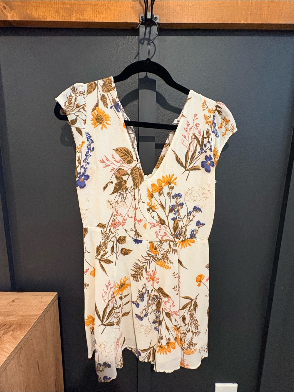 Reformation V-Neck Cream Summer Dress